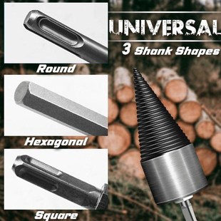 Drill Ream Hexagonal Firewood Wood Cone Machine Shank Splitt