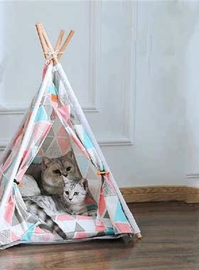 Pet Tent House Removable Dog Cat Kennel Portable Thick