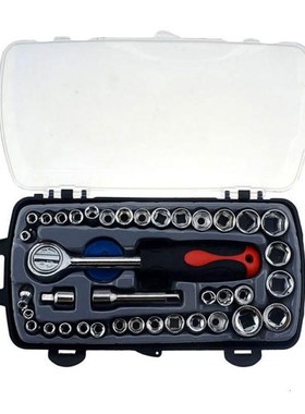 40pcs T Shape Car Repair Tool Socket Set Anti-Corrosion Ratc