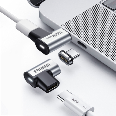 For Macbook 100W 24-Pin Magnetic Type C Adapter USB C 3.1 Fa