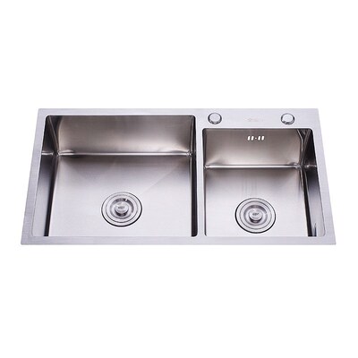 Kitchen Stainless Steel Sink Set Integrally Molded Thick Was