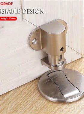 Magnetic Door Stopper Height-Adjustable No Drilling Metal