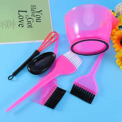 Hair Dye Kit Bowl Salon Brush Dying Set Tinting Color