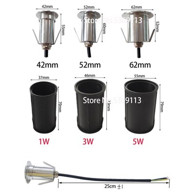 LED Underground light 1W 3W 5W Ground Garden Path Floor Lamp