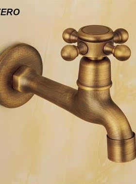 Antique Laundry Faucet Long Spout 100% Solid Brass Washing