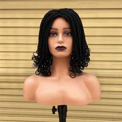Ombre Red Box Braided Wigs For Black Women Heat Resistant Cr