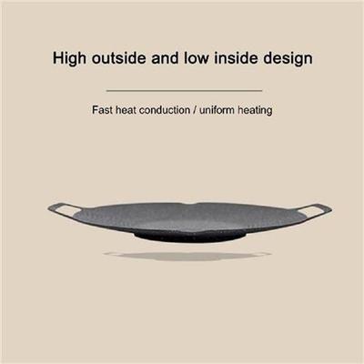 Mounthiker Cast Iron Grilling Wok Non-stick Griddle And