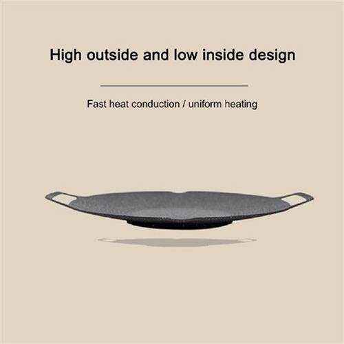 Mounthiker Cast Iron Grilling Wok Non-stick Griddle And