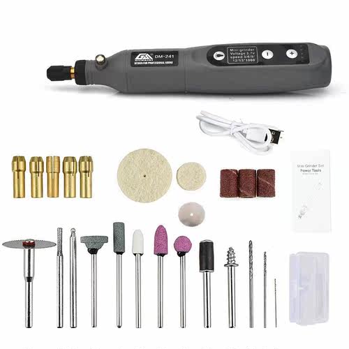 Mini Electric Grinder Set Cordless Drill Rotary Tool Wood Ca