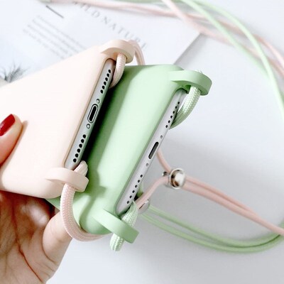 Lanyard Silicone Case For iPhone 11 Pro Max 12 Mini 12Pro 1