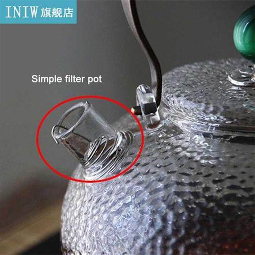 Portable 650ML Glass Teapot with Handle Heat Resistant Boros