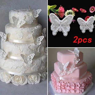 2 pieces of butterfly sugar cake decoration printing cookie