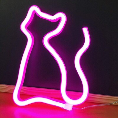 Lamps Table-Lights Wall-Decor Led-Neon-Signs Battery-Operate