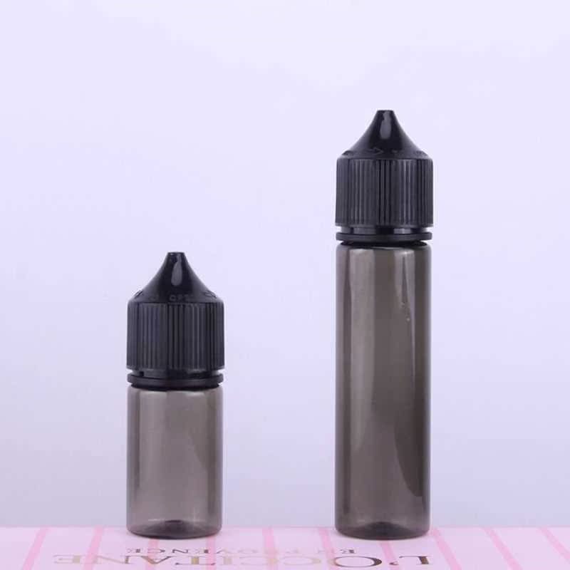 100pcs 30ml/60ml Black PET Plastic Empty Dropper E Liquid ju