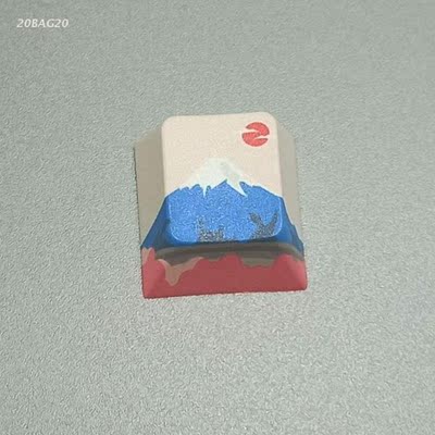 1PC DIY PBT Dye Subbed Sculpture Mount Fuji Keycap R4 Height