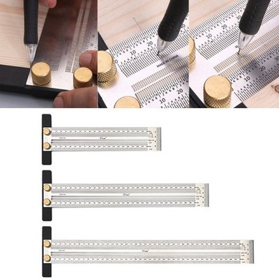 High-precision Scale Ruler T-type Hole Ruler Stainless Woodw