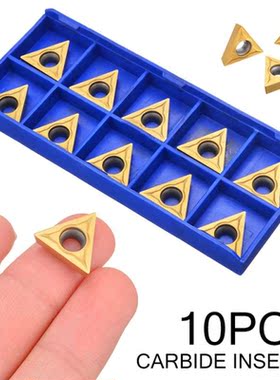 10Pcs Golden TCMT16T304 VP15TF Indexable Carbide Inserts Bla