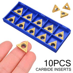 10Pcs Golden TCMT16T304 VP15TF Indexable Carbide Inserts Bla