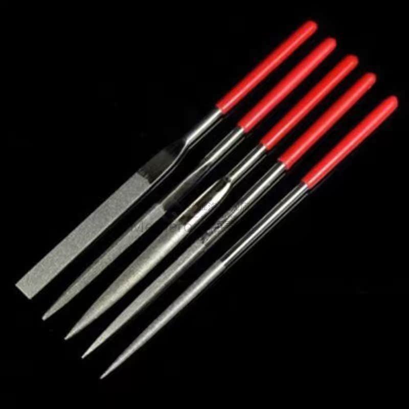 *5Pcs Mini Needle File Set Diamond Coated 140mm for Ceramic