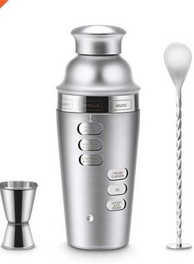 Cocktail Shaker Stainless Steel 24Oz Bar Set Kit 3Pcs Cockta