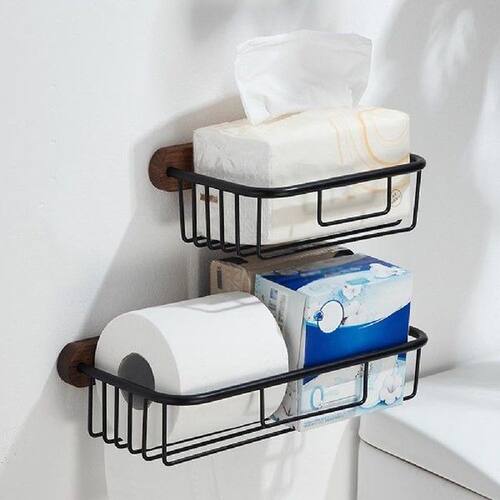 Roll Papers Holder Wall Mounted Large Capacity Aluminium