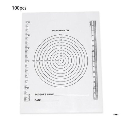 100 Pack Quick & Easy Clear Plastic Guide Measures Wound