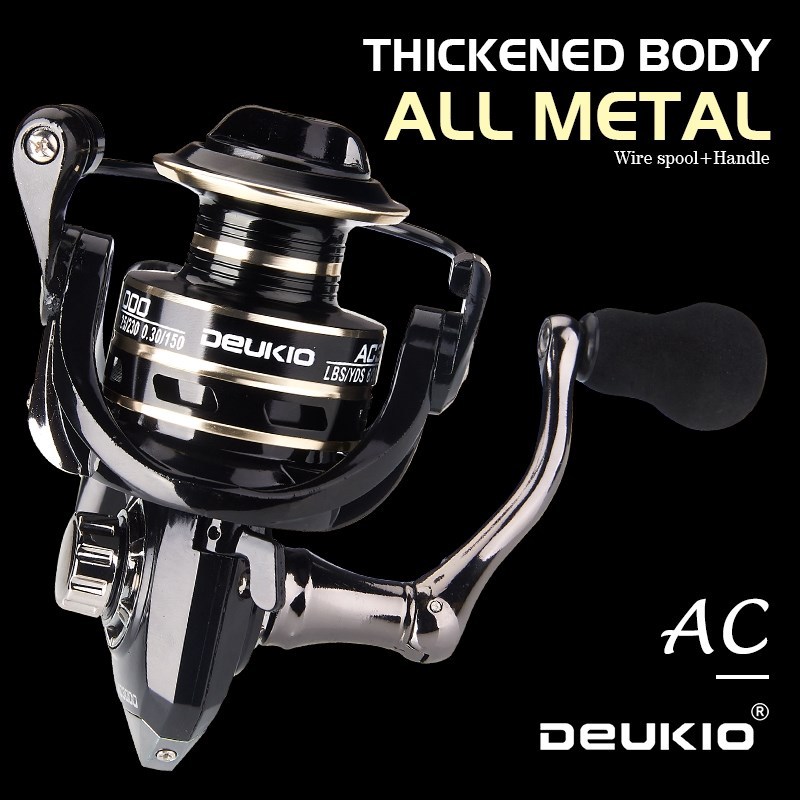 DEUKIO Fishing Reel Spinning 8KG Max Drag Metal Stainless St