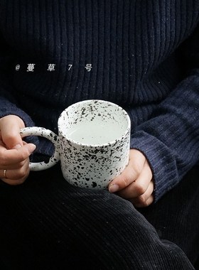 Ceramic Mug Creative Design Nordic Mugs Ins Round Handgrip C
