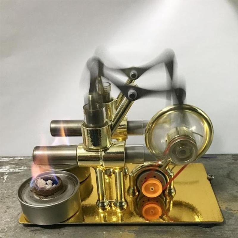Stirling Double Engine Motor Model Experiment Engine Model E