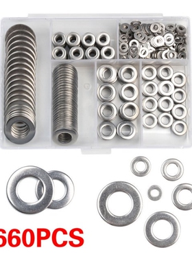 660Pcs M3 M4 M5 M6 M8 M10  Flat Washer Plain Washer Gaskets