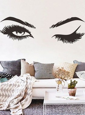 Creative Pretty Eyelashes Wall Sticker Girl Room Living Room