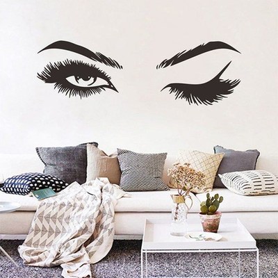 Creative Pretty Eyelashes Wall Sticker Girl Room Living Room