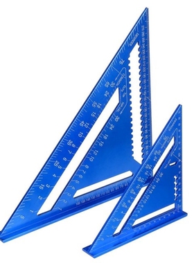12 inch Metric Aluminum Alloy Triangle Angle Ruler Protracto