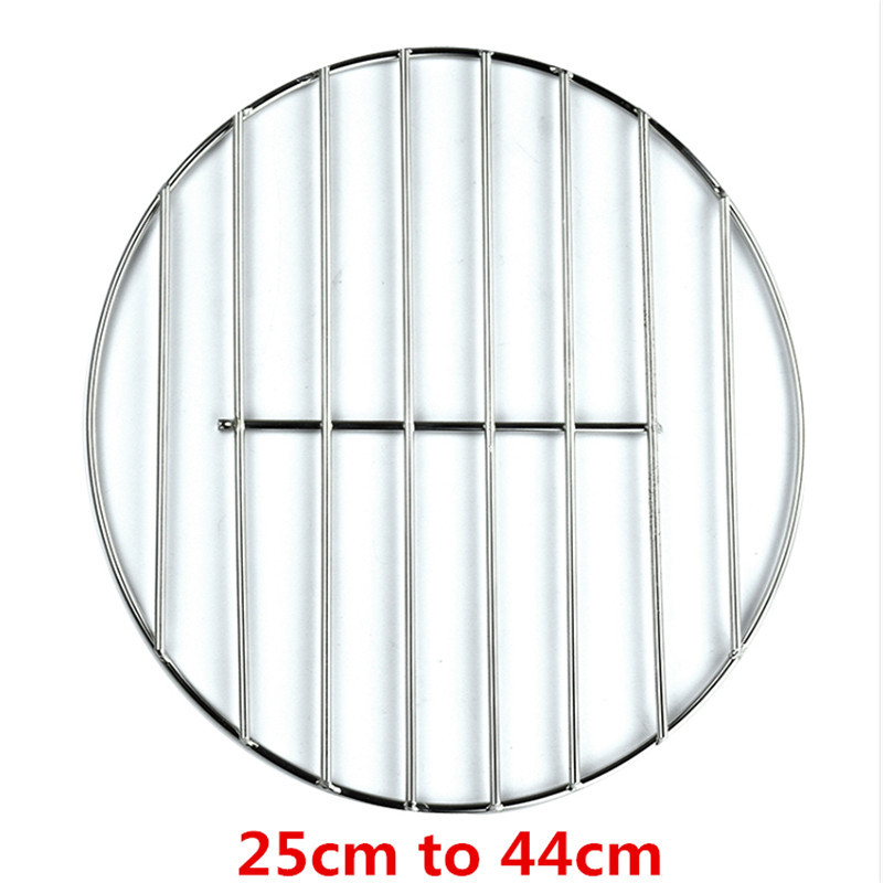 Stainless Steel round BBQ Grill Mesh Home Roast Nets Bacon