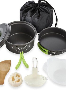 Portable Camping Tableware Cooking Set Outdoor Cookware Pan