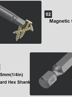 7pcs Hex Head Allen Wrench Drill Bits Set 100mm Long Allen S