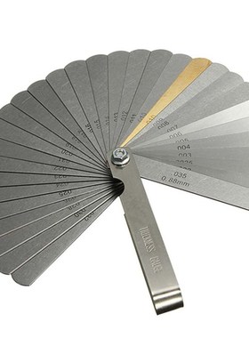 32 Blades Valve Feeler Gauge Metric Gap Filler 0.04-0.88mm T