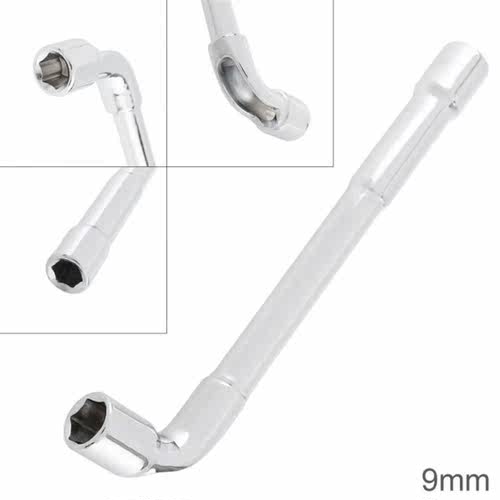 9mm L-Shaped Plum Plug Universal Torque Wrench Chrome Vanadi