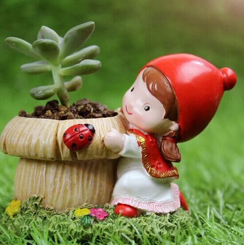Mini Flower Pots Garden Decoration Supplies Resin Planters F