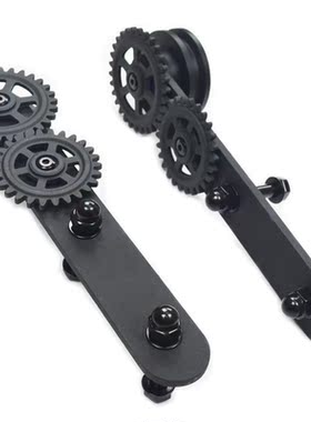 DIYHD Long Strap Twin  Roller Sliding Barn Door Hardware,Rot