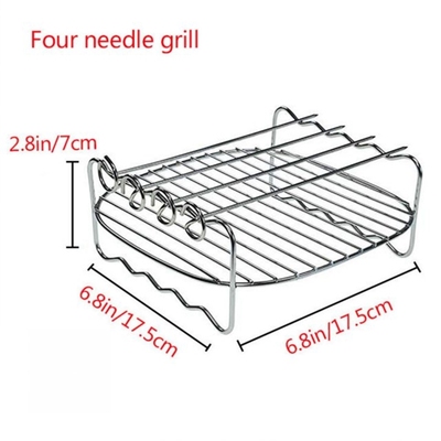 Skewer Racks Air Fryer Stainless Steel Baking Tray BBQ Rack