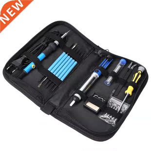 EU 220V 60W Temperture Iron Kit DePump Tin Wire Pliers Weld
