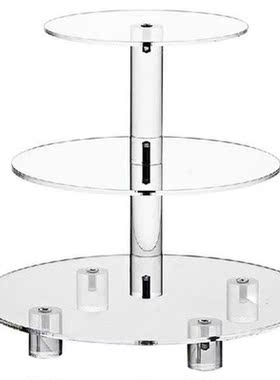 3 Tier Cupcake Stand Acrylic Glass Round Cake Stand Cupcake