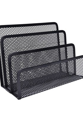 Metal Mesh Letter Sorter Mail Tray File Bookends Business Na