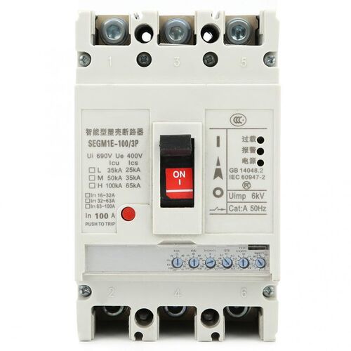 SEGM1E-100/3P Electronic Circuit Breaker 3-Phase 4 Wire Phas