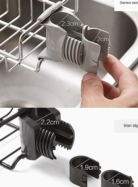 Rack Shelf Sink Sponge-Holder Faucet-Storage Stainless-Steel