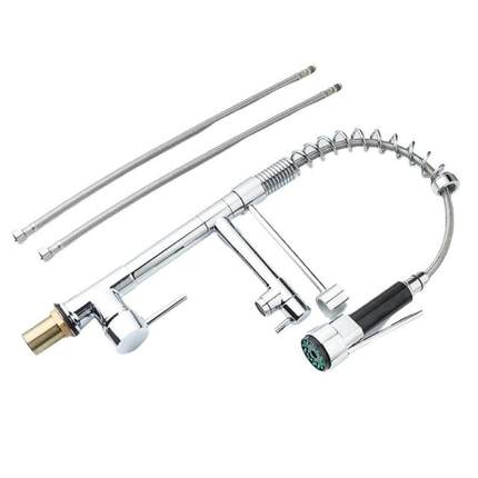 Spring Pull Down Kitchen Sink Faucet Hot And Cold Water Mixe