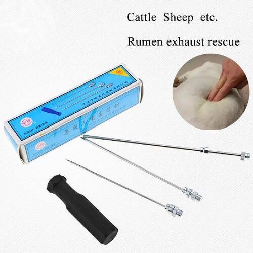 1set cattle trocar stainless steel trocars deflation needle