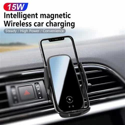 Wireless 15W Qi Fast Car Charger Auto-Clamping Air Vent Car