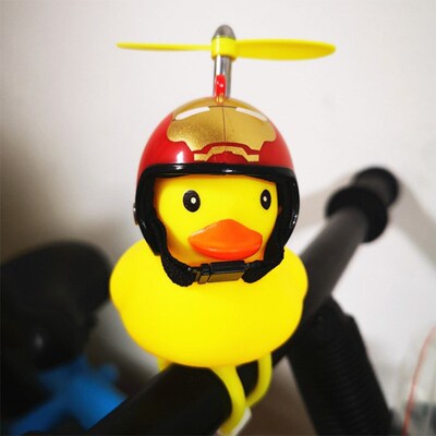 Little Duck Bicycle Bell With Bike Light Silica Gel MTB Road